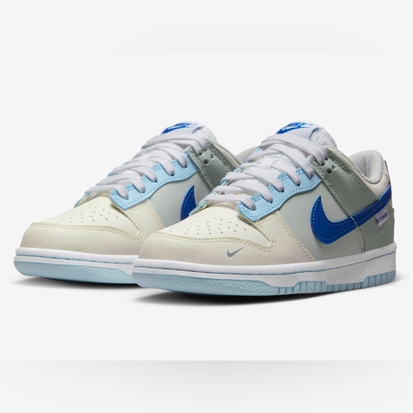 Nike Dunk Low GS Ivory Hyper Royal FB1843-141 big kids size 6.5 fits WNS 8